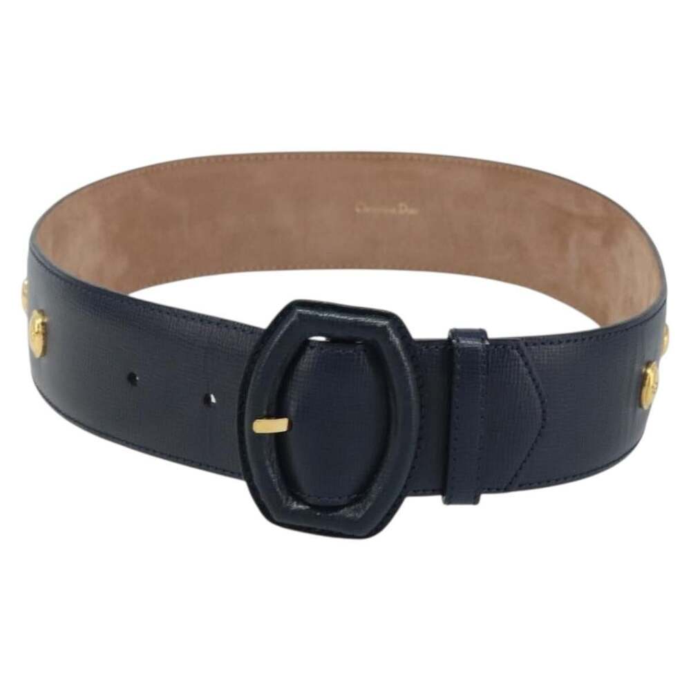 Dior Leather Belt Navy